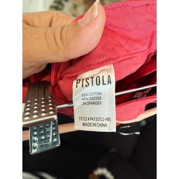 Pistola Mid Rise Stretch Utility Pockets Shorts Preppy Dark Coral Womens Size 26 - Picture 7 of 8